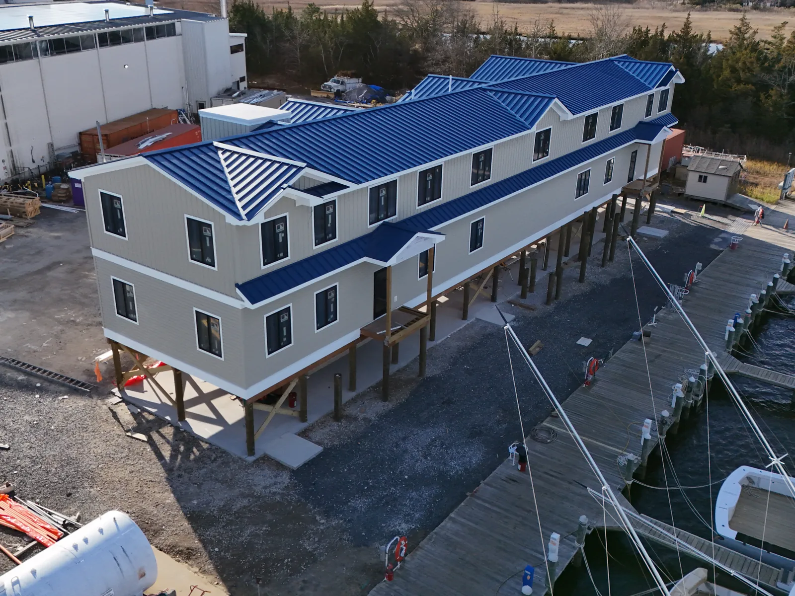 Metal roof on a large building, metal roofing by Skyline Construction Group