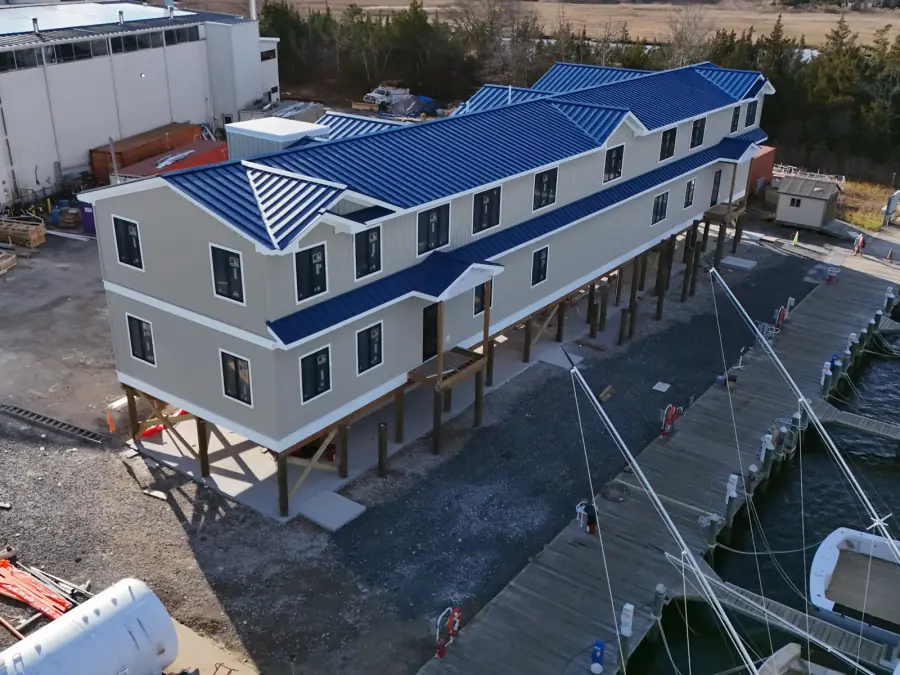 Metal roof on a large building, metal roofing by Skyline Construction Group
